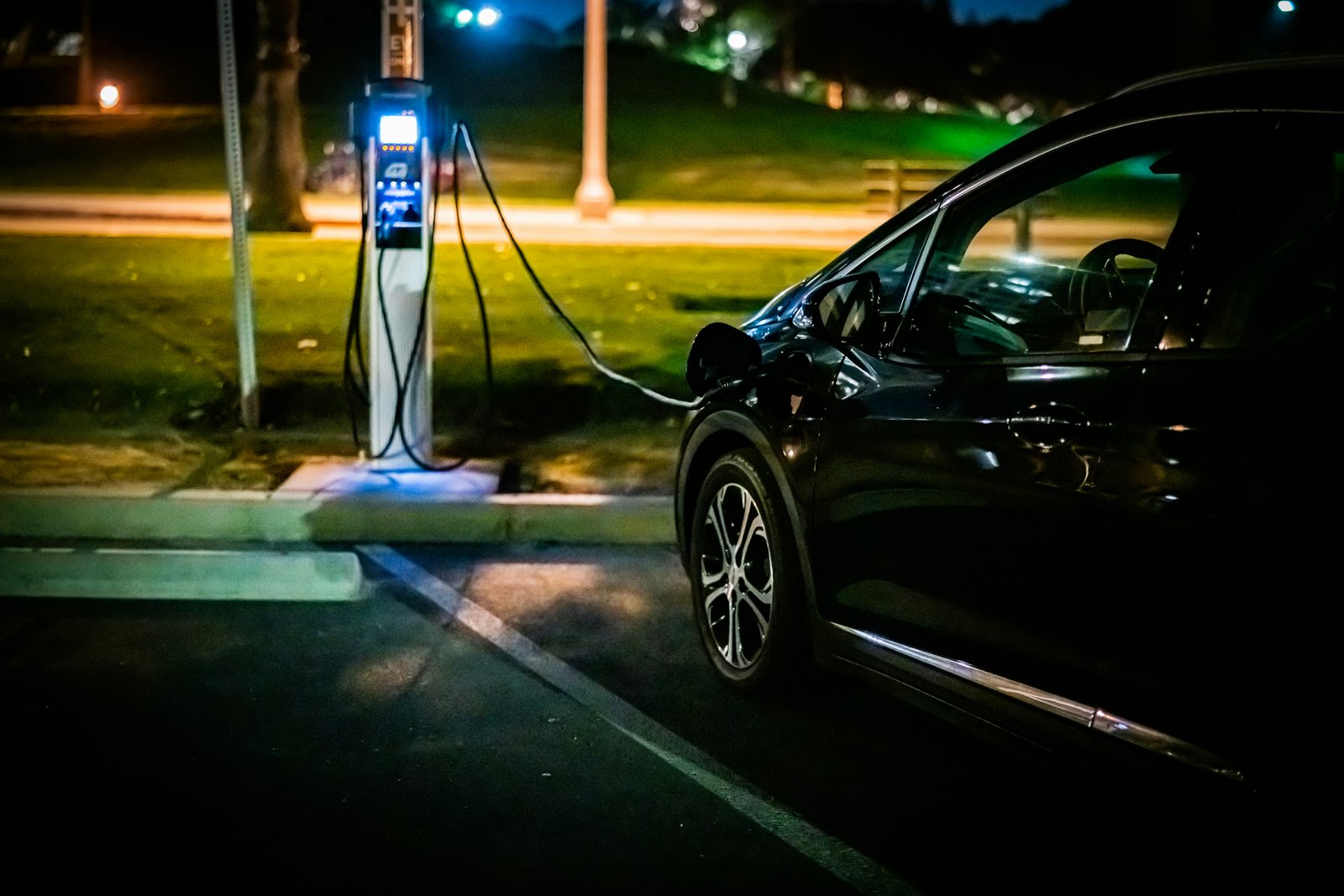 ChargePoint EV charging station in operation